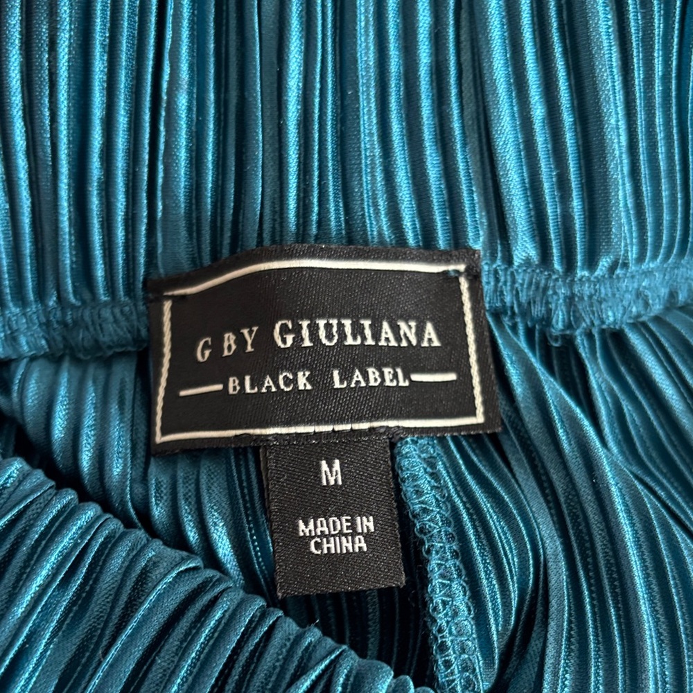 G by Giuliana Teal Pleated Palazzo Pants - Picture 8 of 10